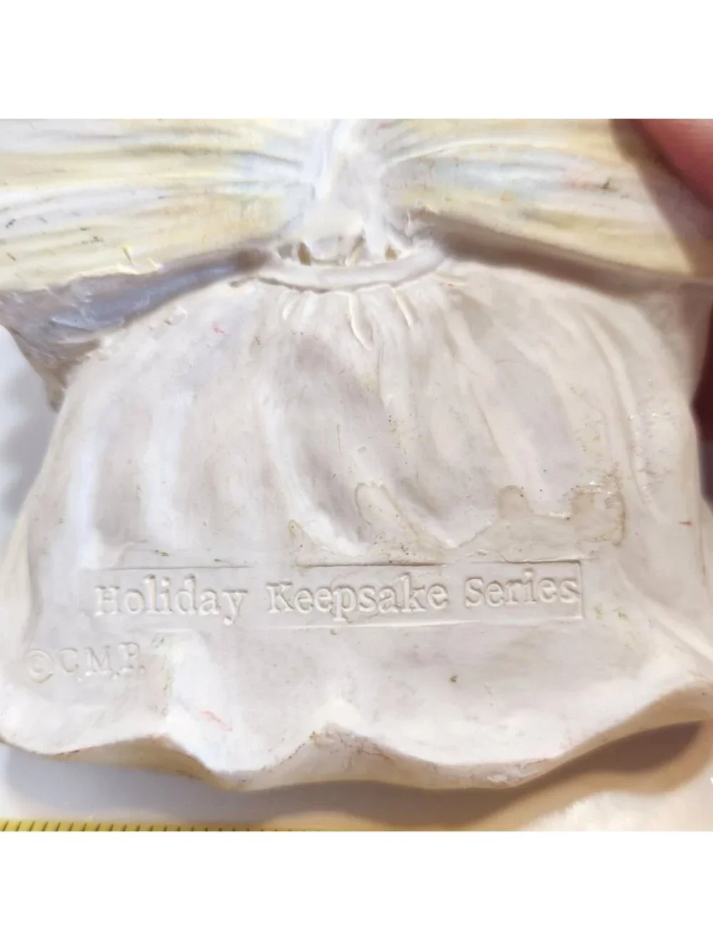 Christmas Angel Ornament With Blessings Scroll & Red Ribbon 4.5